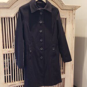 Kenar Long Black Over Coat